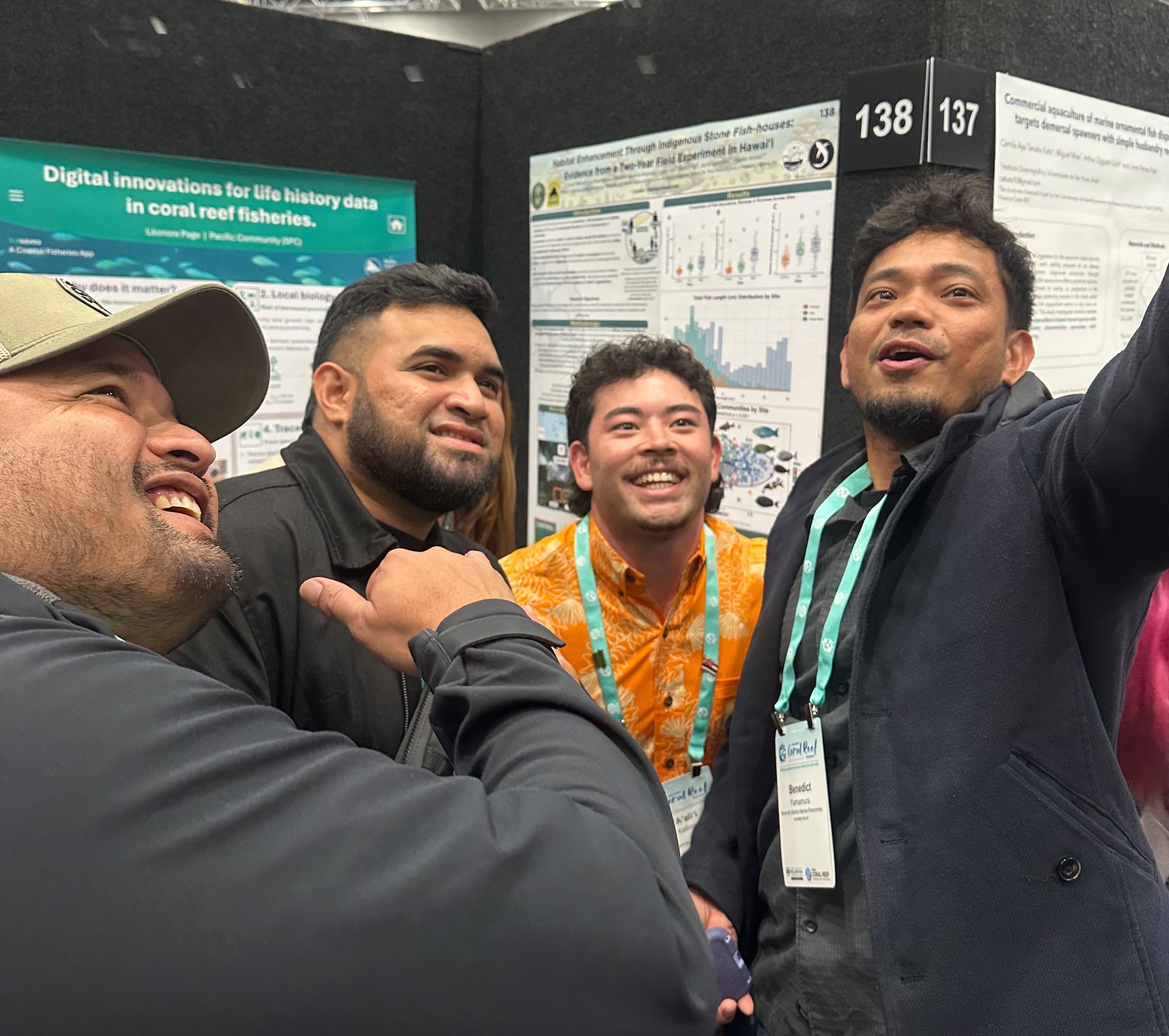 Lab members at the conference poster session
