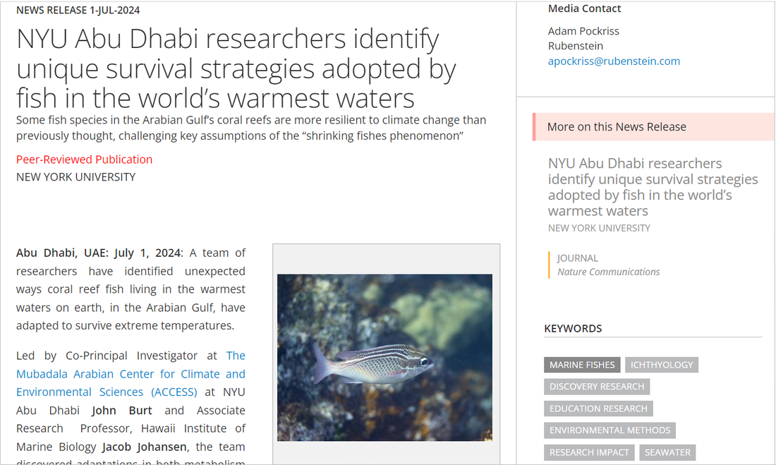 Nature Communications fish shrinking