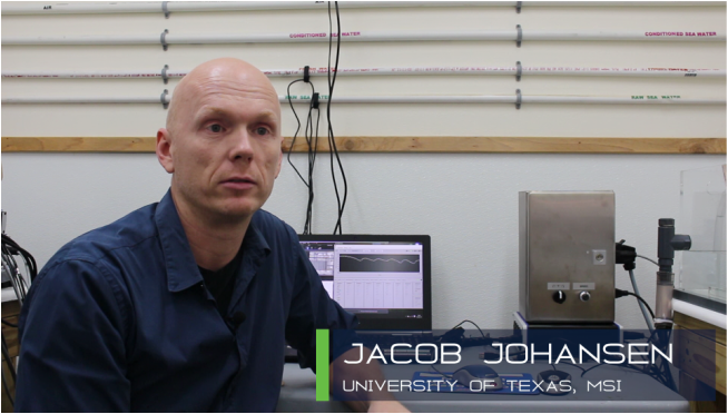 Dr. Jacob Johansen in the fish physiology lab