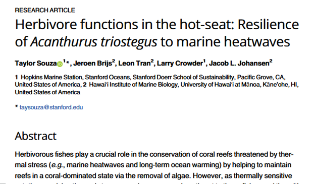 Souza et al. 2025 — Herbivore functions in the hot-seat